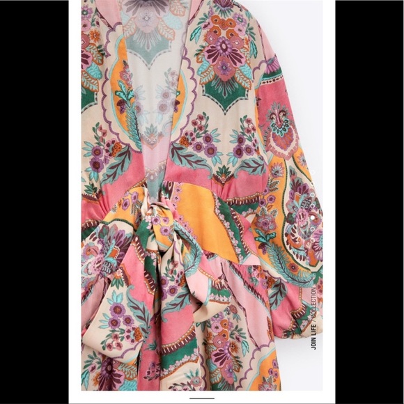 Zara printed wrap dress - Picture 4 of 10